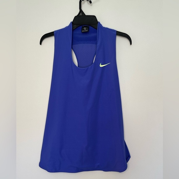 Nike Court FlexMaria Paramount Dri-Fit Blue Tank, Size Large - Picture 2 of 8